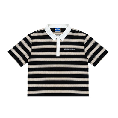 Logo Striped Rugby Polo