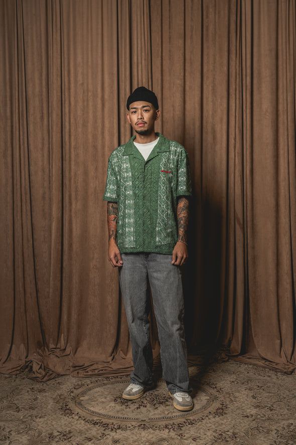 Lace Barong Americano Button Up